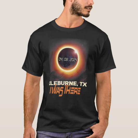 Gesamt Solar Eclipse Cleburne Texas TX T-Shirt (Vorderseite)