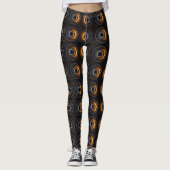 Gesamt Solar Eclipse Custom Boho Leggings (Vorderseite)