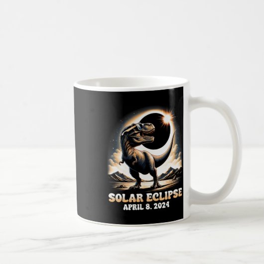 Gesamt Solar Eclipse Dinosaurier Dino T-rex 8. Apr Kaffeetasse (Rechts)