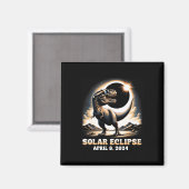 Gesamt Solar Eclipse Dinosaurier Dino T-rex 8. Apr Magnet (Vorderseite/Rückseite)