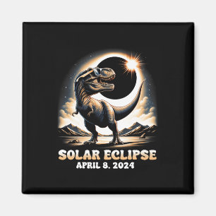 Gesamt Solar Eclipse Dinosaurier Dino T-rex 8. Apr Magnet