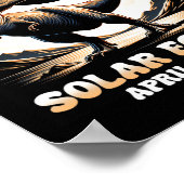 Gesamt Solar Eclipse Dinosaurier Dino T-rex 8. Apr Poster (Ecke)