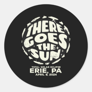 Gesamt Solar Eclipse Erie Pa 8. April 2024 Es wird Runder Aufkleber