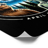 Gesamt Solar Eclipse Funny Bigfoot Alien April Dat Poster (Ecke)