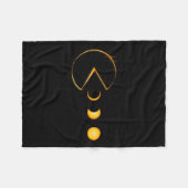 Gesamt Solar Eclipse Funny Gamer Eating Solar Men  Fleecedecke (Vorderseite (Horizontal))