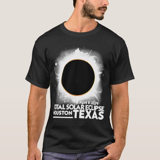 Gesamt Solar Eclipse HOUSTON TEXAS 8. April 2024 T T-Shirt (Vorderseite)