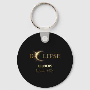 Gesamt Solar Eclipse Illinois Totality 8. April 20 Schlüsselanhänger