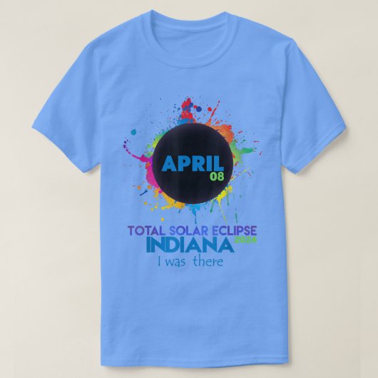 Gesamt Solar Eclipse Indiana 2024 Farbenfrohe Tota T-Shirt (Design vorne)