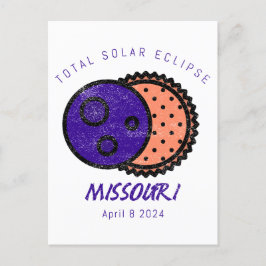 Gesamt Solar Eclipse Missouri Feiertagspostkarte