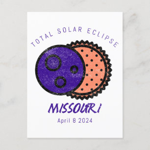 Gesamt Solar Eclipse Missouri Feiertagspostkarte