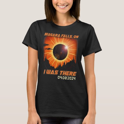 Gesamt Solar Eclipse Mountain Wandern Niagara Fall T-Shirt (Vorderseite)