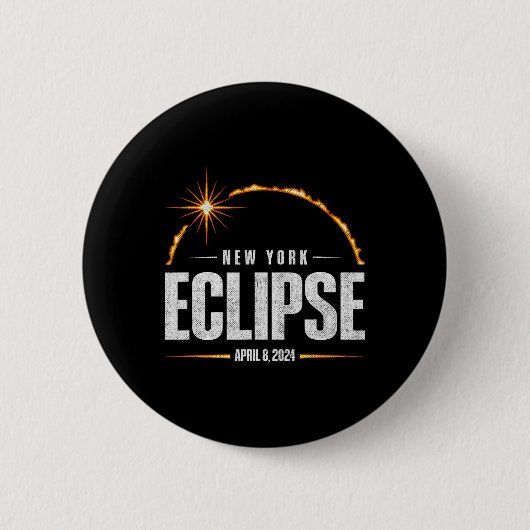 Gesamt Solar Eclipse New York - Gesamt Eclipse 202 Button (Vorderseite)