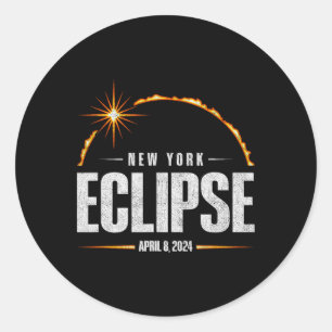 Gesamt Solar Eclipse New York - Gesamt Eclipse 202 Runder Aufkleber