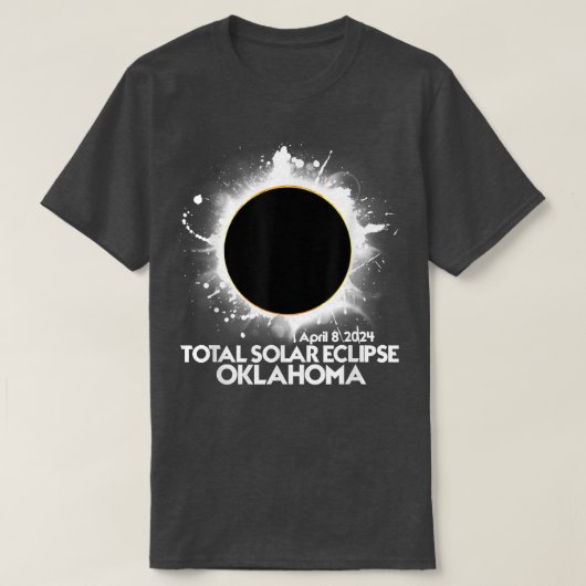 Gesamt Solar Eclipse Oklahoma 2024 Totalität Ameri T-Shirt (Design vorne)