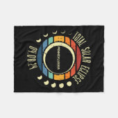 Gesamt Solar Eclipse Pennsylvania Retro 04,08 Men Fleecedecke (Vorderseite (Horizontal))