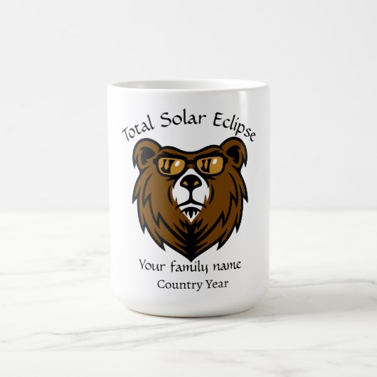 Gesamt Solar Eclipse Spanien 2026 Zoll Kaffeetasse (Mittel)