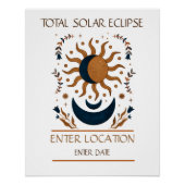 Gesamt Solar Eclipse Spanien Custom 2026 Poster (Vorderseite)