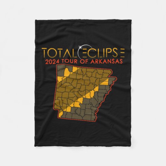 Gesamt Solar Eclipse Tour 2024 von Arkansas Fleecedecke (Vorderseite)