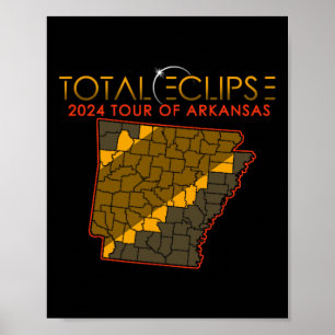 Gesamt Solar Eclipse Tour 2024 von Arkansas Poster