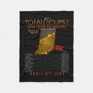 Gesamt Solar Eclipse Tour 2024 von Indiana 8. Apri Fleecedecke