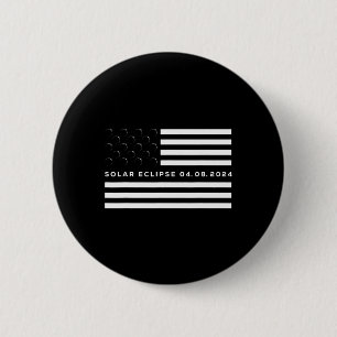 Gesamt Solar Eclipse US-amerikanische Flagge 04.08 Button