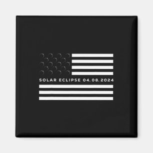 Gesamt Solar Eclipse US-amerikanische Flagge 04.08 Magnet