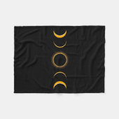 Gesamt Solar Eclipse USA 8. April Fleecedecke (Vorderseite (Horizontal))