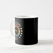 Gesamt Solar Eclipse Vermont Retro 2024 Männer Fra Kaffeetasse (Vorderseite Links)