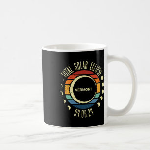 Gesamt Solar Eclipse Vermont Retro 2024 Männer Fra Kaffeetasse