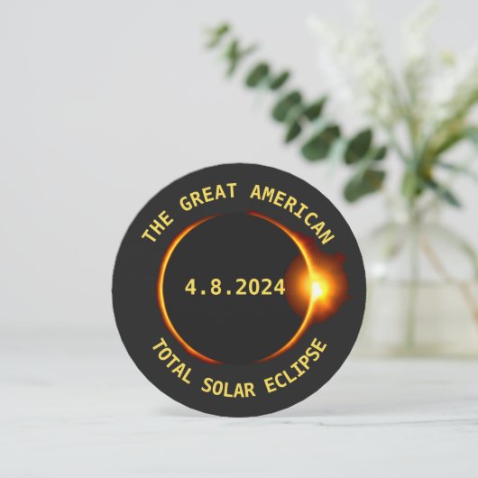 Gesamt Solar Eclipse Viewing Party 4.8.2024 USA Einladung (Stehend Vorderseite)