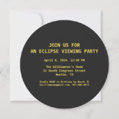 Gesamt Solar Eclipse Viewing Party 4.8.2024 USA Einladung (Rückseite)