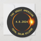 Gesamt Solar Eclipse Viewing Party 4.8.2024 USA Einladung (Vorderseite)