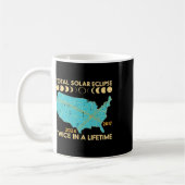 Gesamt Solar-Eclipse zweimal Lebensdauer 2017 2024 Kaffeetasse (Links)