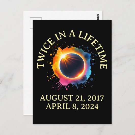 Gesamt-Solaranlage 2024 zweimal in Lebensdauer Postkarte (Vorne/Hinten)