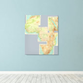 Gesamtafrika Leinwanddruck (Insitu (Holzboden))