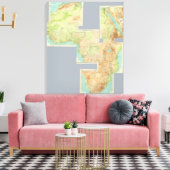 Gesamtafrika Leinwanddruck (Insitu (Wohnzimmer))