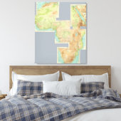 Gesamtafrika Leinwanddruck (Insitu (Schlafzimmer))