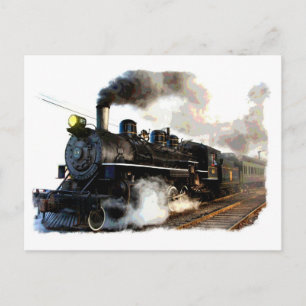 Gesamte Dampflokomotive Postkarte