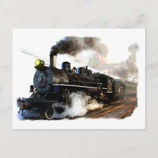 Gesamte Dampflokomotive Postkarte