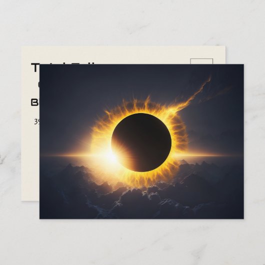 Gesamte Eclipse der benutzerdefinierten Sun-POSTCA Postkarte (Vorne/Hinten)