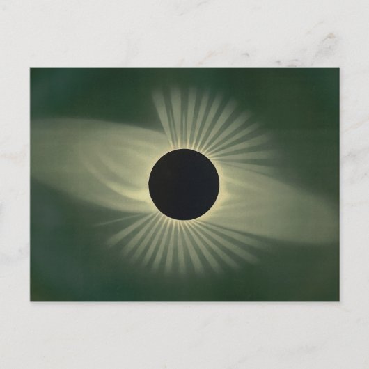 Gesamte Eclipse der Vintagen Kunst der Sonne Postkarte (Vorderseite)