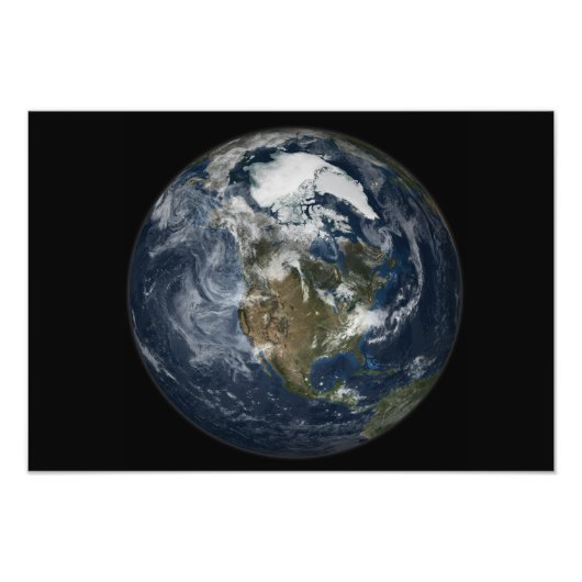 Gesamte Erde mit Nordamerika 2 Fotodruck (Vorne)