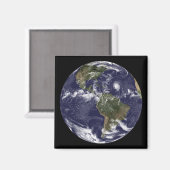 Gesamte Erde mit Nordamerika 2 Magnet (Vorderseite/Rückseite)