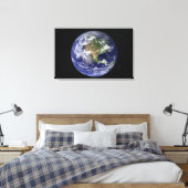 Gesamte Erde mit Nordamerika 4 Leinwanddruck (Insitu (Schlafzimmer))