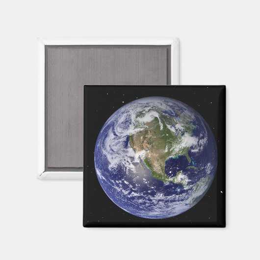 Gesamte Erde mit Nordamerika 4 Magnet (Vorderseite/Rückseite)