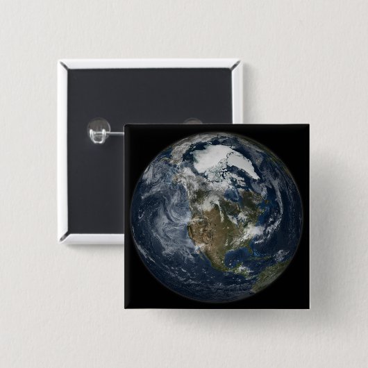 Gesamte Erde mit Nordamerika 5 Button (Vorne & Hinten)