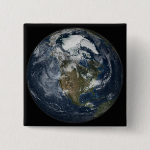 Gesamte Erde mit Nordamerika 5 Button