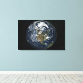 Gesamte Erde mit Nordamerika 5 Leinwanddruck (Insitu (Holzboden))