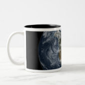 Gesamte Erde mit Nordamerika 5 Zweifarbige Tasse (Links)