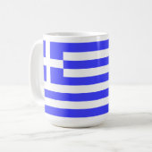 Gesamte griechische Flagge Kaffeetasse (Vorderseite Links)